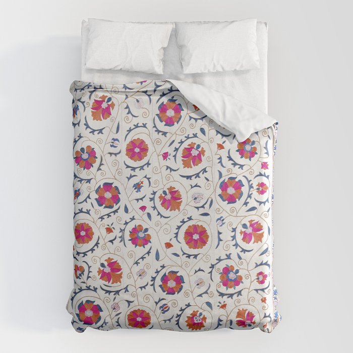 Kermina Suzani Uzbekistan Embroidery Print Duvet Cover Gallery Image 6