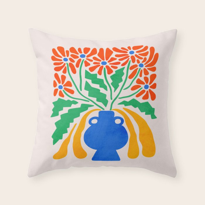 FOLIAGE 001: Hibiscus | Flower Market Throw Pillow Gallery Image 1