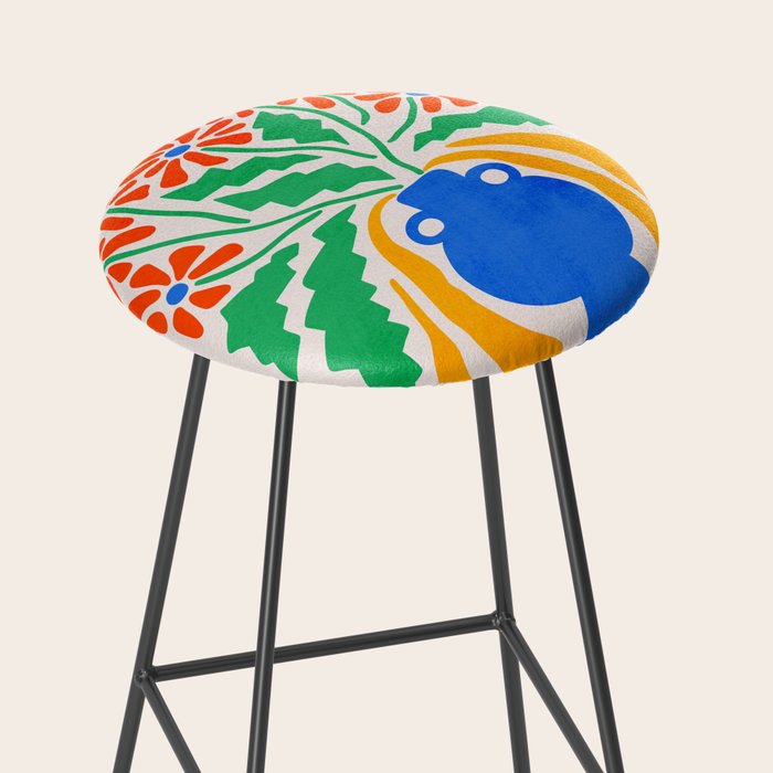 FOLIAGE 001: Hibiscus | Flower Market Stool Gallery Image 2
