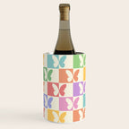 Retro Colorful Butterfly Checkered Pattern Wine Chiller Gallery Image 2