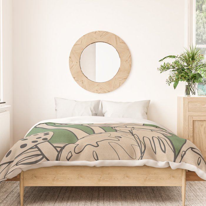 Abstract Mushrooms 4 Duvet Cover Gallery Image 3