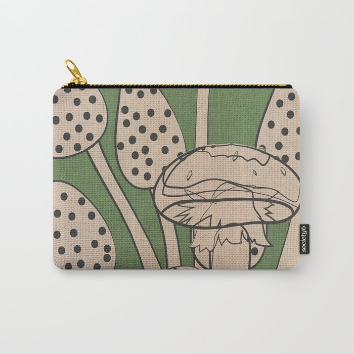 Abstract Mushrooms 4 Carry All Pouch Gallery Image 1
