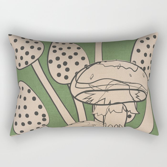 Abstract Mushrooms 4 Rectangular Pillow Gallery Image 2