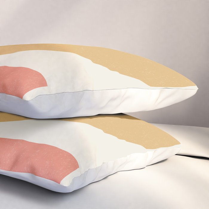 Geometric Balance - Gold Coral Pillow Sham Gallery Image 3