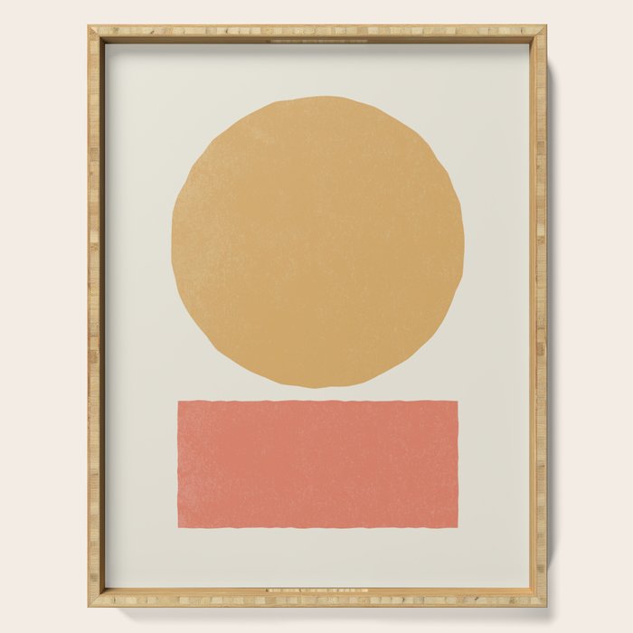 Geometric Balance - Gold Coral Serving Tray Gallery Image 1