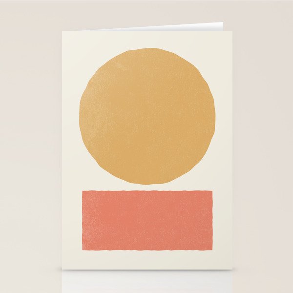 Geometric Balance - Gold Coral Stationery Card Gallery Image 2