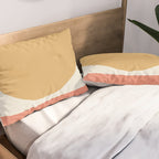Geometric Balance - Gold Coral Pillow Sham Gallery Image 2