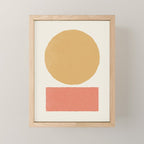 Geometric Balance - Gold Coral Mini Art Print Gallery Image 1