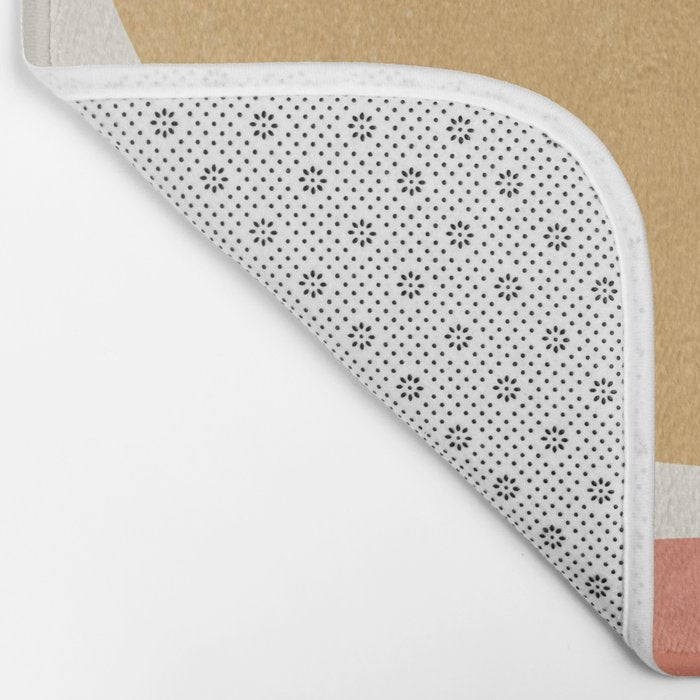 Geometric Balance - Gold Coral Bath Mat Gallery Image 2