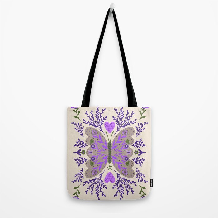 Freedom Butterfly Purple vibe Tote Bag Gallery Image 2