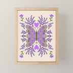 Freedom Butterfly Purple vibe Mini Art Print Gallery Image 1