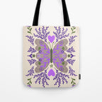 Freedom Butterfly Purple vibe Tote Bag Gallery Image 1
