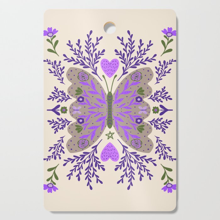 Freedom Butterfly Purple vibe Cutting Board Gallery Image 1