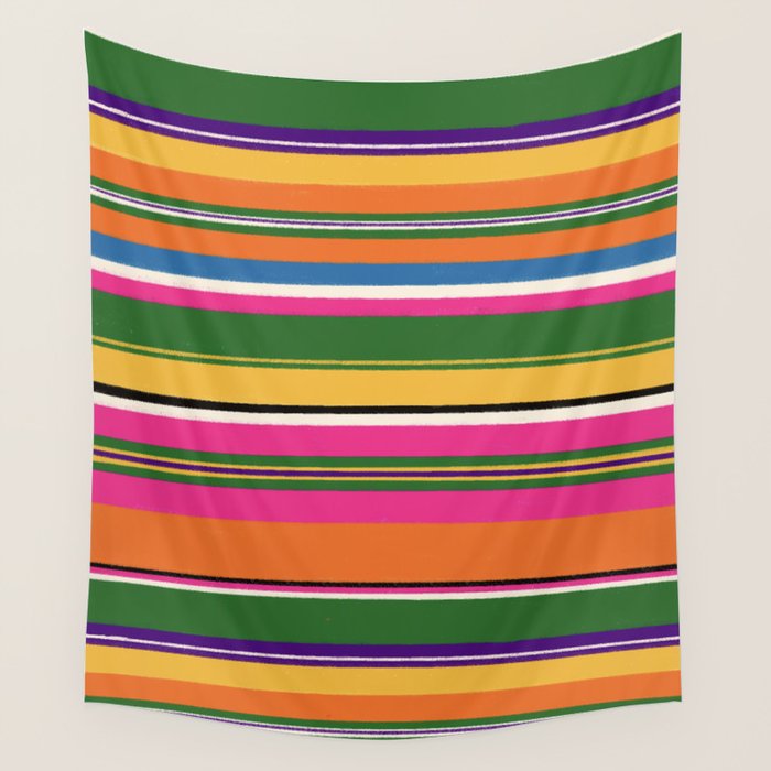 Folk abstract pattern #3 Wall Tapestry Gallery Image 4