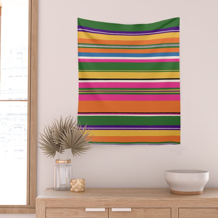 Folk abstract pattern #3 Wall Tapestry Gallery Image 2