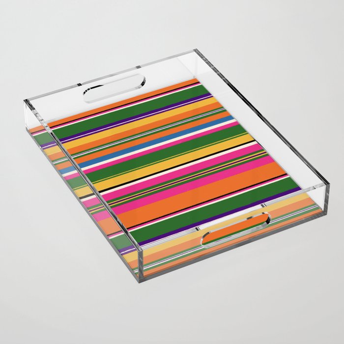 Folk abstract pattern #3 Acrylic Tray Gallery Image 1
