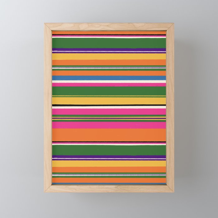 Folk abstract pattern #3 Mini Art Print Gallery Image 1