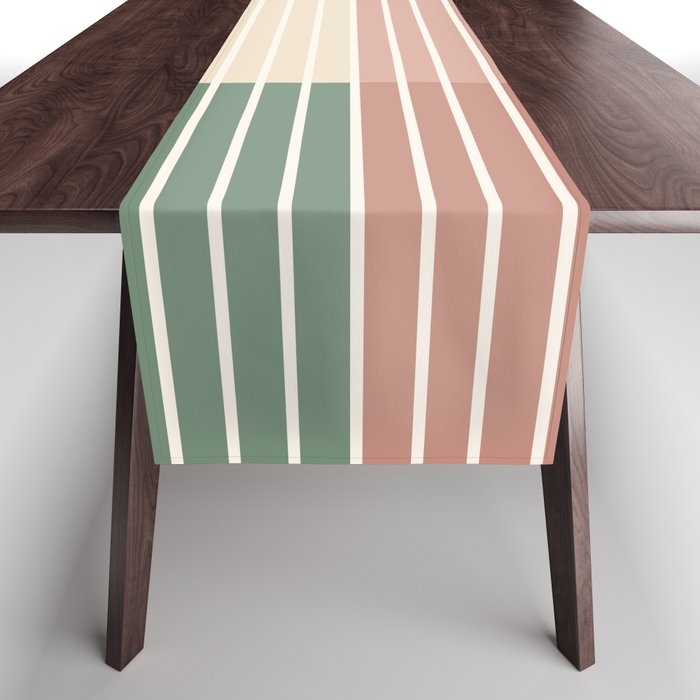 Color Block Line Abstract XXIII Table Runner Gallery Image 1