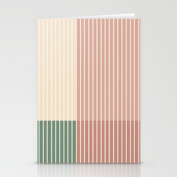 Color Block Line Abstract XXIII Stationery Card Gallery Image 2