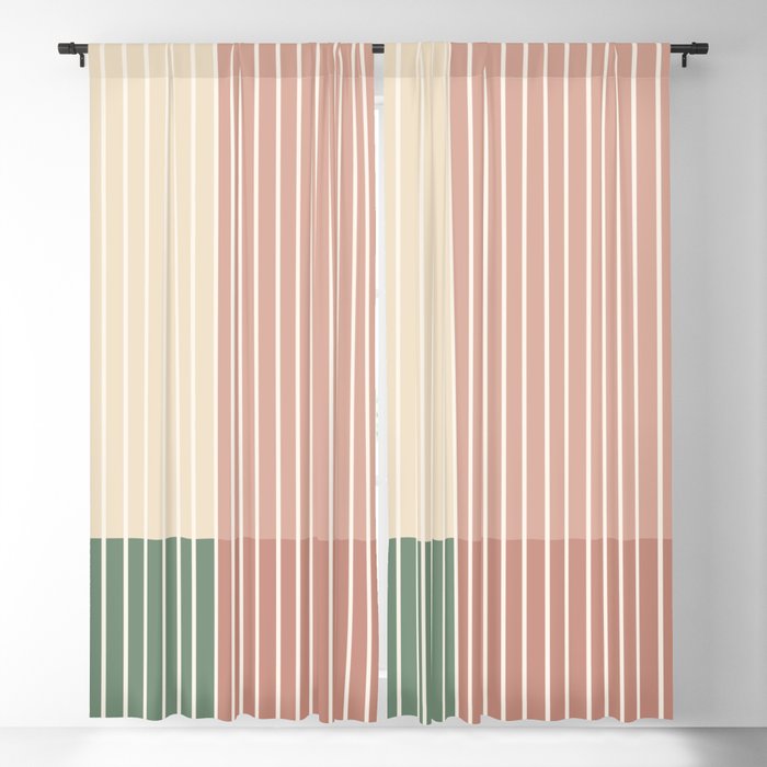 Color Block Line Abstract XXIII Window Curtain Gallery Image 5