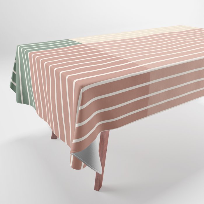 Color Block Line Abstract XXIII Tablecloth Gallery Image 1