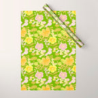 Grandma's Flowers (Green) Wrapping Paper Gallery Image 1
