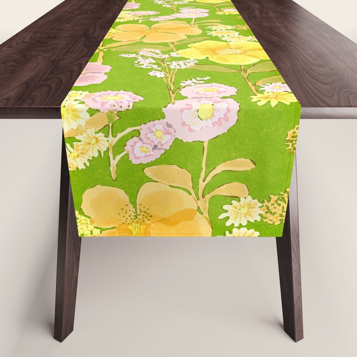 Grandma's Flowers (Green) Table Runner Gallery Image 1