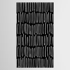 Black and White Minimal Stripe Tablecloth Gallery Image 2