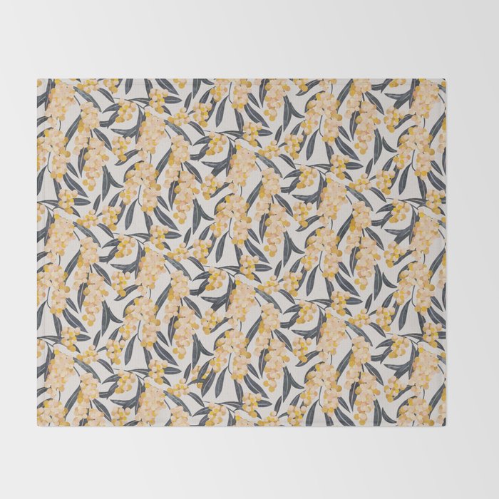 Mediterranean Acacia Throw Blanket Gallery Image 2