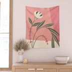 Minimal Abstract Flowers 21 Wall Tapestry Gallery Image 2