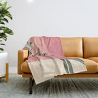 Minimal Abstract Flowers 21 Throw Blanket Gallery Image 1