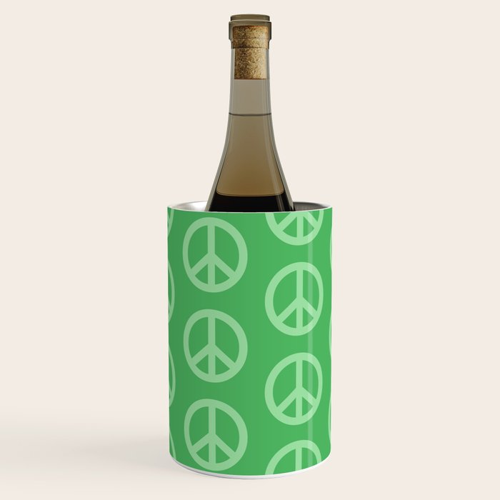 Peace Symbols - Green Wine Chiller Gallery Image 2