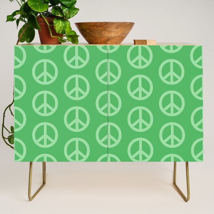 Peace Symbols - Green Credenza Gallery Image 1
