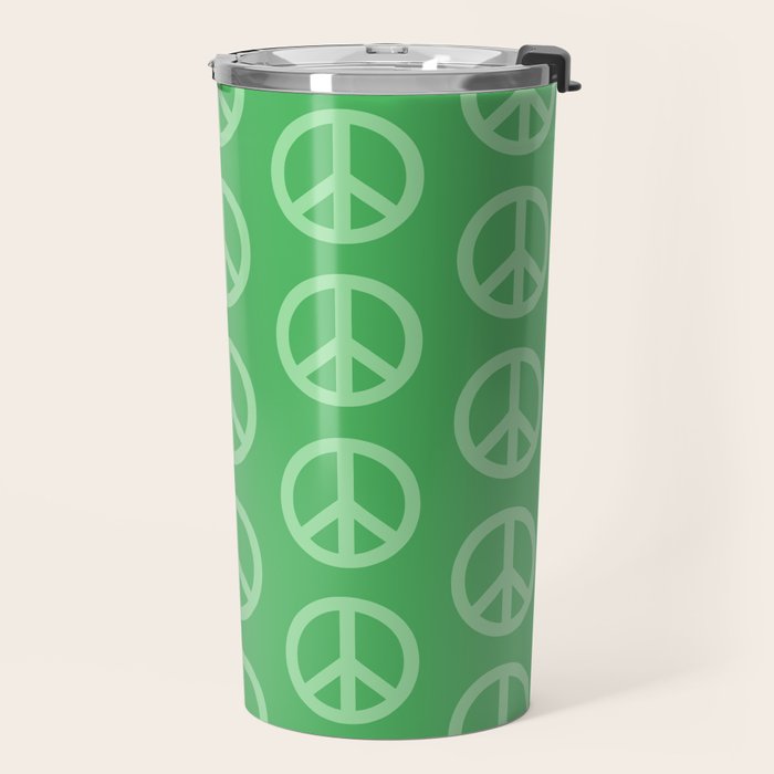 Peace Symbols - Green Travel Mug Gallery Image 2