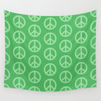 Peace Symbols - Green Wall Tapestry Gallery Image 4