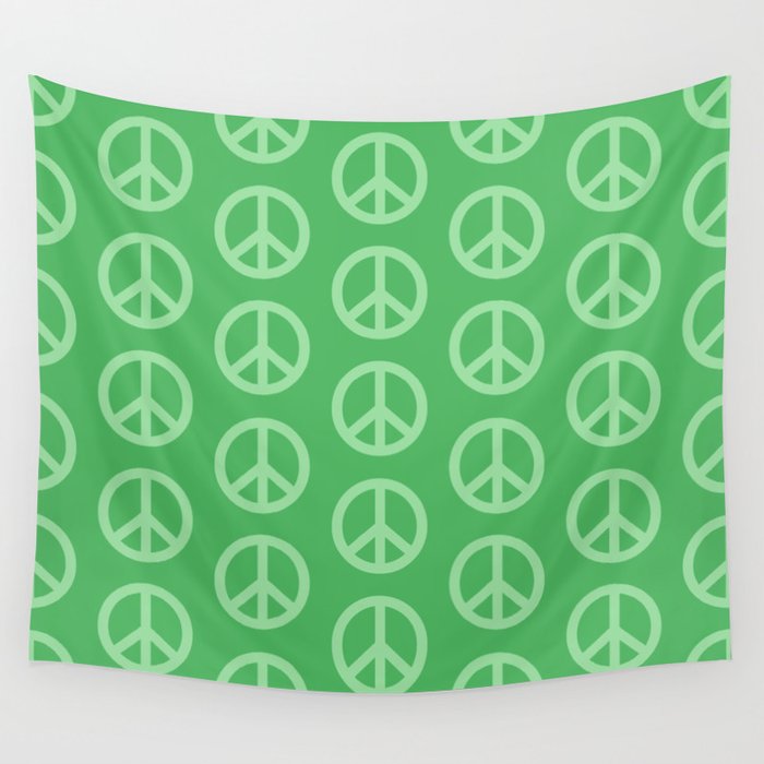 Peace Symbols - Green Wall Tapestry Gallery Image 4