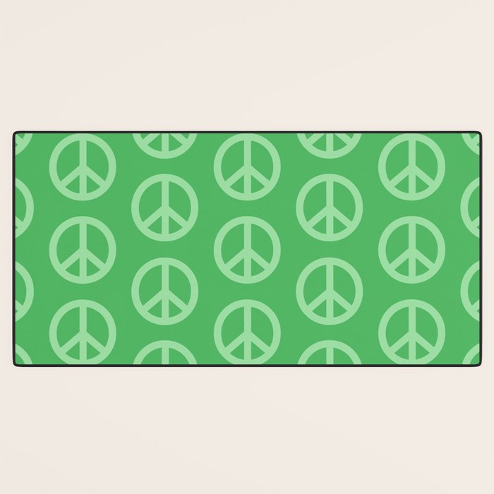 Peace Symbols - Green Desk Mat Gallery Image 3