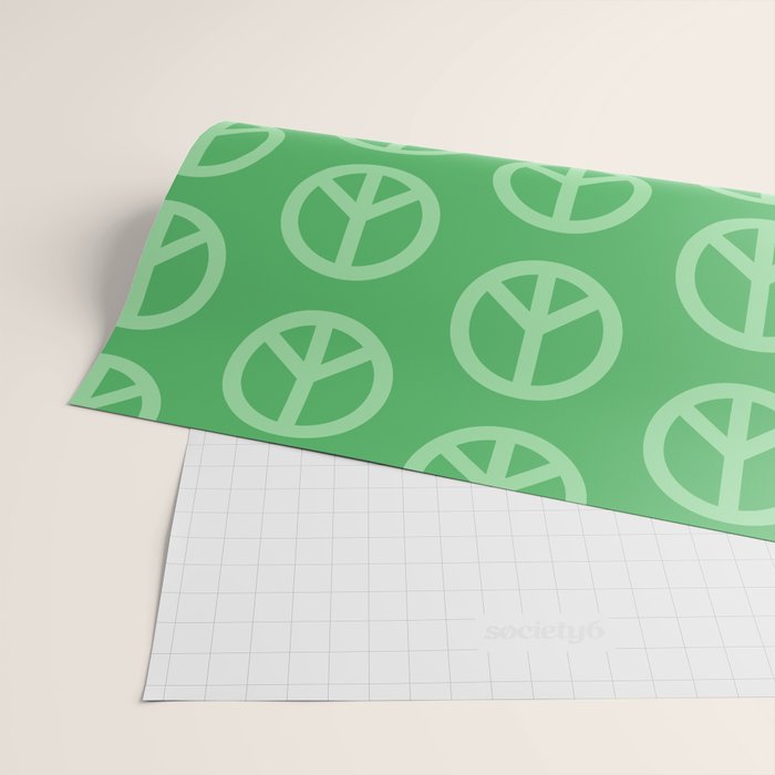 Peace Symbols - Green Wrapping Paper Gallery Image 2
