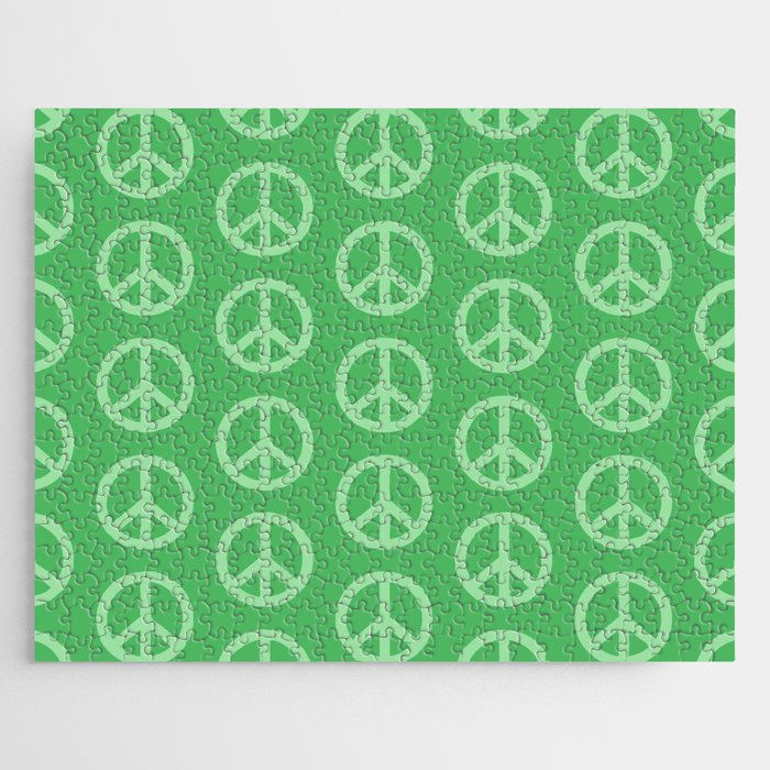 Peace Symbols - Green Jigsaw Puzzle Gallery Image 1