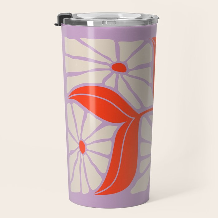 Plum & Flamingo: Les Fleurs | Flower Market Color Series 06 Travel Mug Gallery Image 3