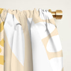Floral Prints, Leaves and Blooms, Yellow and White Window Curtain Gallery Image 2