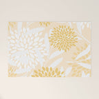 Floral Prints, Leaves and Blooms, Yellow and White Welcome Mat Gallery Image 1
