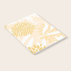 Floral Prints, Leaves and Blooms, Yellow and White Notebook Gallery Image 2