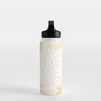 Floral Prints, Leaves and Blooms, Yellow and White Water Bottle Gallery Image 3