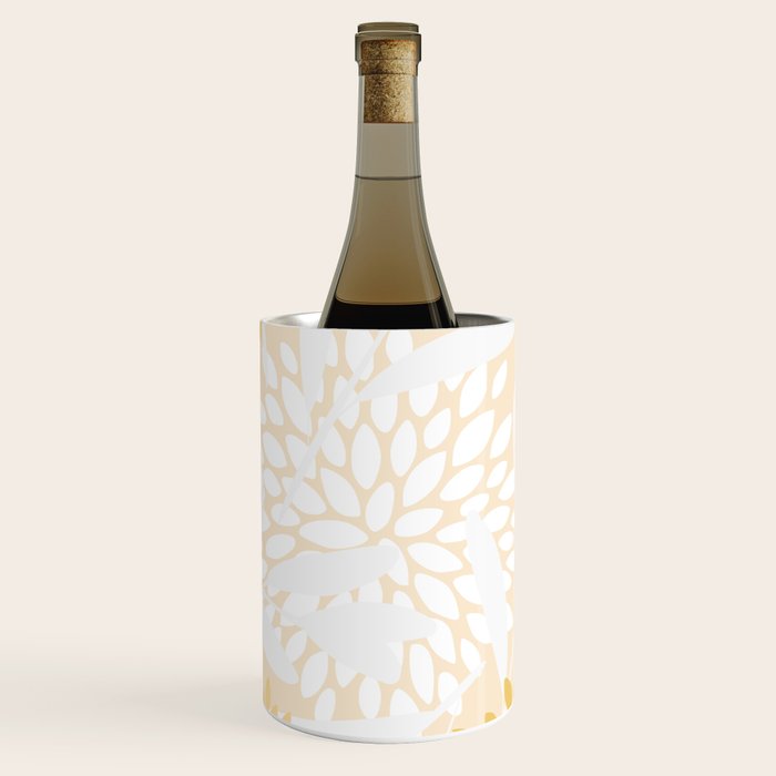 Floral Prints, Leaves and Blooms, Yellow and White Wine Chiller Gallery Image 2