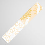 Floral Prints, Leaves and Blooms, Yellow and White Table Runner Gallery Image 3