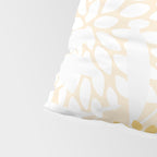 Floral Prints, Leaves and Blooms, Yellow and White Pillow Sham Gallery Image 4