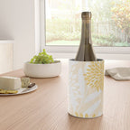 Floral Prints, Leaves and Blooms, Yellow and White Wine Chiller Gallery Image 4