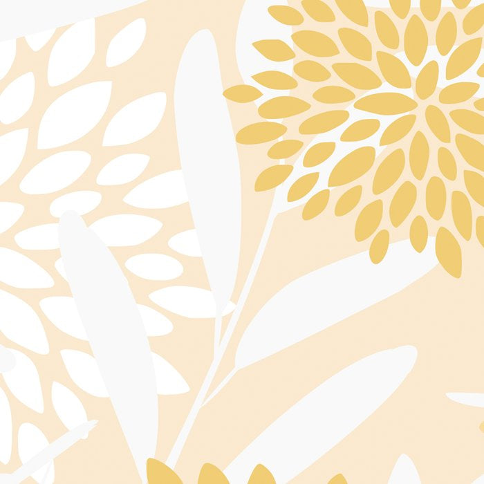 Floral Prints, Leaves and Blooms, Yellow and White Coffee Mug Gallery Image 2