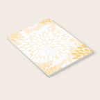 Floral Prints, Leaves and Blooms, Yellow and White Notebook Gallery Image 3